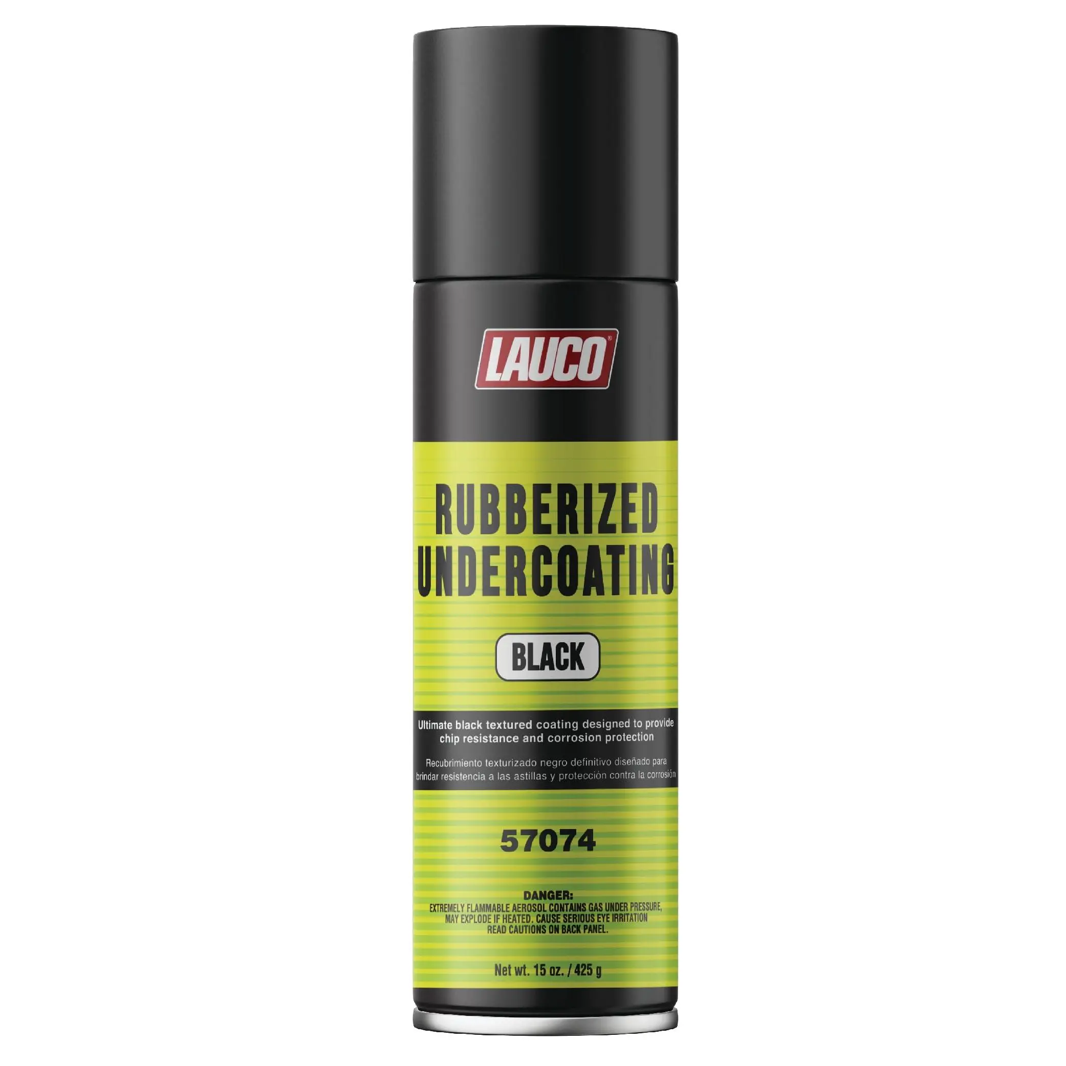 15 oz Matte Black Rubberized Undercoating Aerosol Spray Can - Anti Rust Coating, Protective Coating, Sound Deadening Formula, Moisture Protection, Undercarriage Corrosion Stop for Durable Auto Parts, Factory Look - 57074