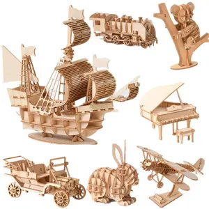[DIY Wooden Puzzle] 3D DIY Wooden Puzzle | 1pc Mechanical Toy Building Game Assemble Ship Model 3D Model Ornament | Children Adult Teenager Gift Handmade Birthday Gift