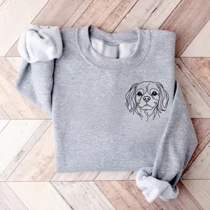Cavalier King Charles Sweatshirt, Personalized Dog Mom Sweater, Cavalier Spaniel Lover Gift, Cavalier Spaniel Sweater