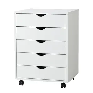 【Deal】Sweet Furniture S - 5 Drawers, Wood File Cabinet Home Office Portable Mobile Storage