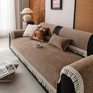 Laba Snowy Sofa Cushion, Modern Design, Thick Soft Chenille Fabric, Non-Slip Silicone Bottom, Detachable, Pet Friendly, Washable Sofa Slipcover