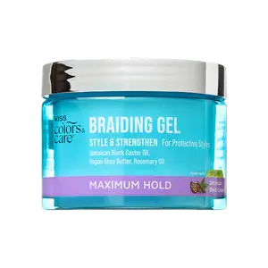 Kiss Colors & Care Braiding Gel, Maximum Hold, 6 oz.