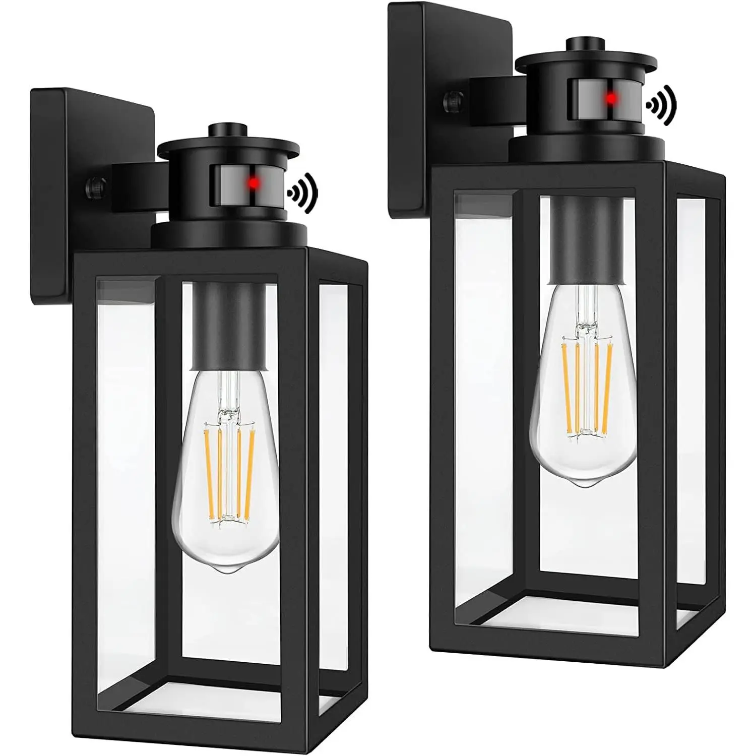 2-Pack Motion Sensor Outdoor Lights, Upgrade Dusk to Dawn Wall Mount Light Fixtures, Motion Sensor Wall Lights for Outside House Porch Garage