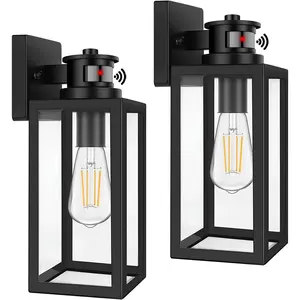 2-Pack Motion Sensor Outdoor Lights, Upgrade Dusk to Dawn Wall Mount Light Fixtures, Motion Sensor Wall Lights for Outside House Porch Garage
