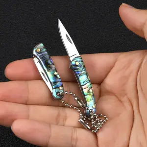 Mini Folding Pocket Knife with Colorful Handle, Stainless Steel Blade and Keychain, Lightweight Design for Outdoor Camping Hiking Daily Use, Stainless Steel Knives