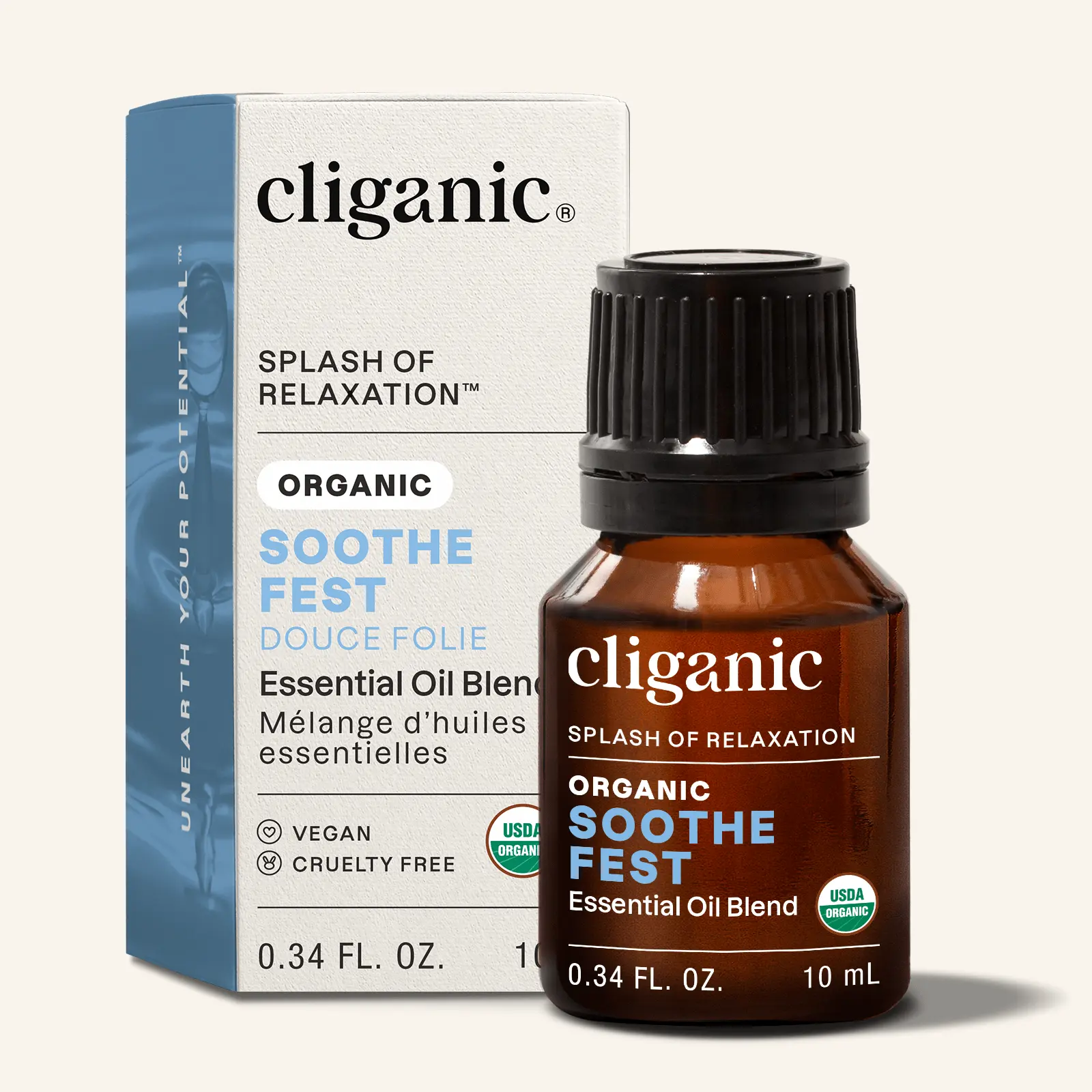 Cliganic Soothe Blend Essential Oil - Organic, Natural Aromatherapy Oil for Diffuser, Steam Distilled, Non-GMO Verified