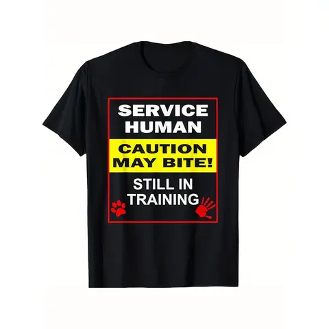 Summer t Shirts Emotional Support Human Do Not Pet - Service Dog Love Streetwear Casual Crewneck Tshirt
