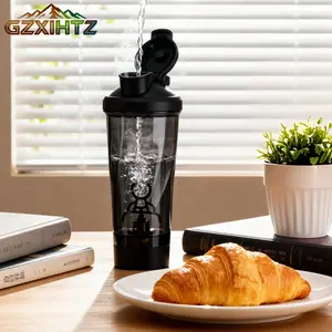 Electric Protein Shaker Cup Auto Mixer Bottle 600ml 20oz USB Rechargeable Perfect for Gym Work Travel Ready Gift Idea Lightweight Sports Water Bottle Pink