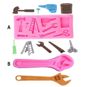 Silicone Hardware Tool Design Chocolate Fondant Mold, DIY Cake Decoratebaking Mold, Baking Tool for Home Kitchen, Reusable Chocolate Mold, Silicone Molds