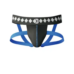Quad Strap Jock - 5 Pack | Four-Strap Supporter with Built-in Cup Pocket - Durable Military-Grade Elastics For Secure Fit - Breathable & Comfortable Protective Athletic Underwear for MMA, Boxing, Martial Arts, Hockey, Football & High-Impact Sports