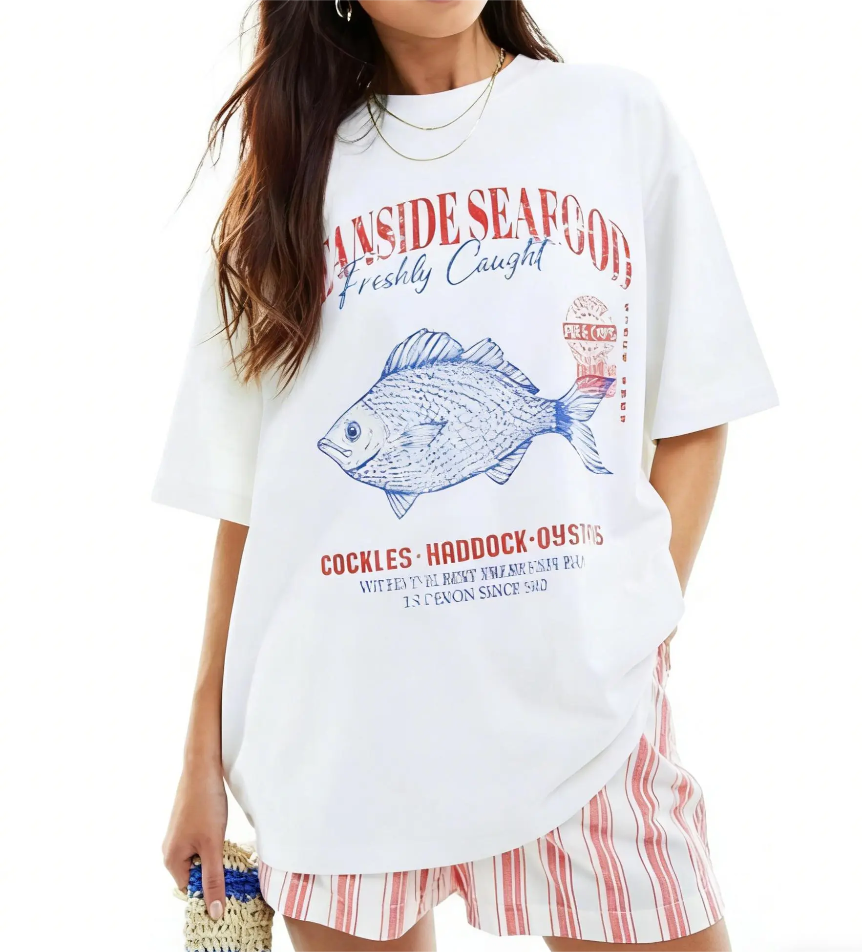 Womens Y2k Fruit Graphic Print Oversized T Shirts Summer Vintage Aesthetic Baggy Tees Tops Teen Girl Clothes  y2k tops teen clothes Casual Womenswear Beach Denim