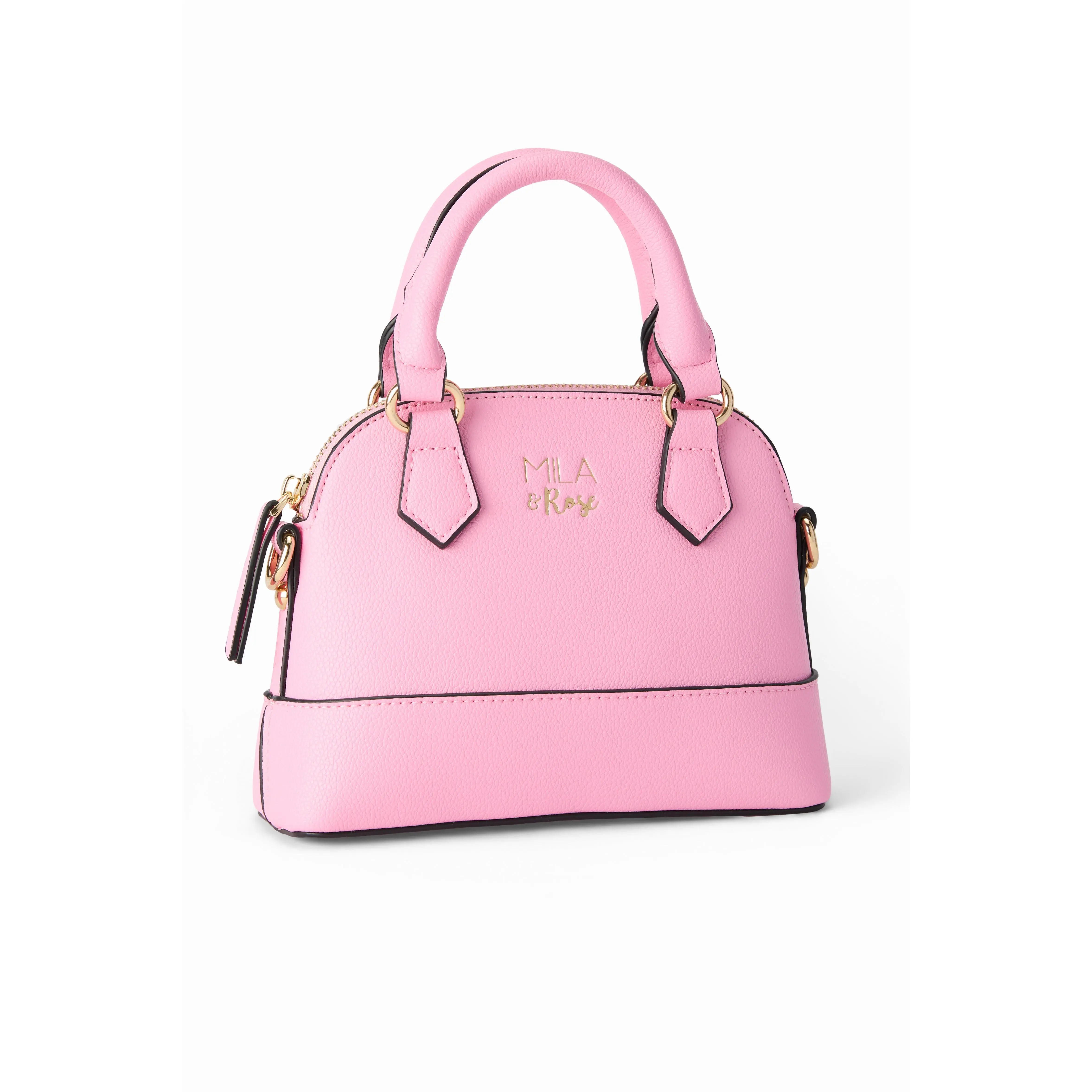 Bubblegum Pink Crossbody Purse for Girls – High-Quality Vegan Leather Bag with Removable Shoulder Strap – Cute Gift for Toddlers & Kids Party & Daily Use