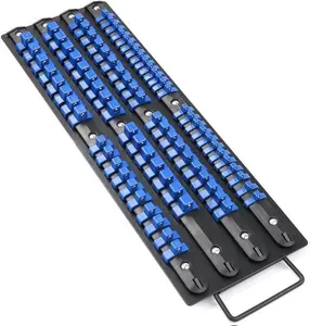 80-Piece Heavy Duty Socket Organizer – Premium Quality Holders for 1/4", 3/8", and 1/2" Sockets