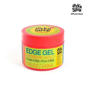 Lock’N Sleek Edge Gel Extreme Hold - Flake-Free, Itch-Free, 5 FL OZ / 148 ML