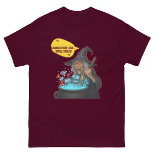 Witchy WiFi Connection Lost T-shirt, Funny Halloween Unisex Tee, Cauldron Spell Failed Shirt, Halloween Gift, Witchcraft Clothing