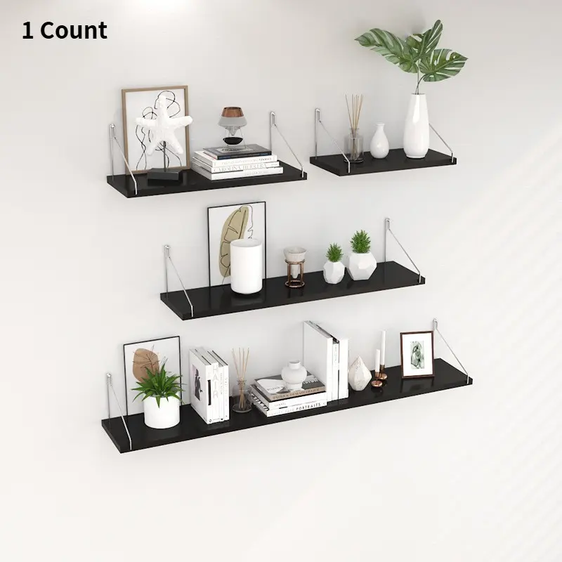 Wall Mounted Shelf, 1/3 Counts No Drill Wall Mounted Shelf, Wall Hanging Shelf for Home Bedroom Kitchen Bathroom Toilet Study Room, Wall Mount Design
