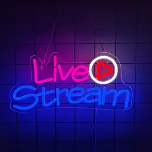 live stream Neon Sign -  On Air Light for Streamers/Influencers/Gamers - Streaming/Recording Live Neon Signs for Studio, Game Room, Bedroom
