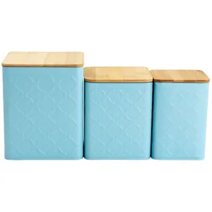 Mega Chef Set of 3 Square Iron Canisters