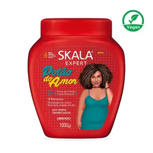 Skala Potão do Amor Treatment for Curly Damaged Hair Hydrating & Anti-Frizz ABC Argan Coconut Shea Butter Cocoa Keratin Conditioner Haircare Shampoo
