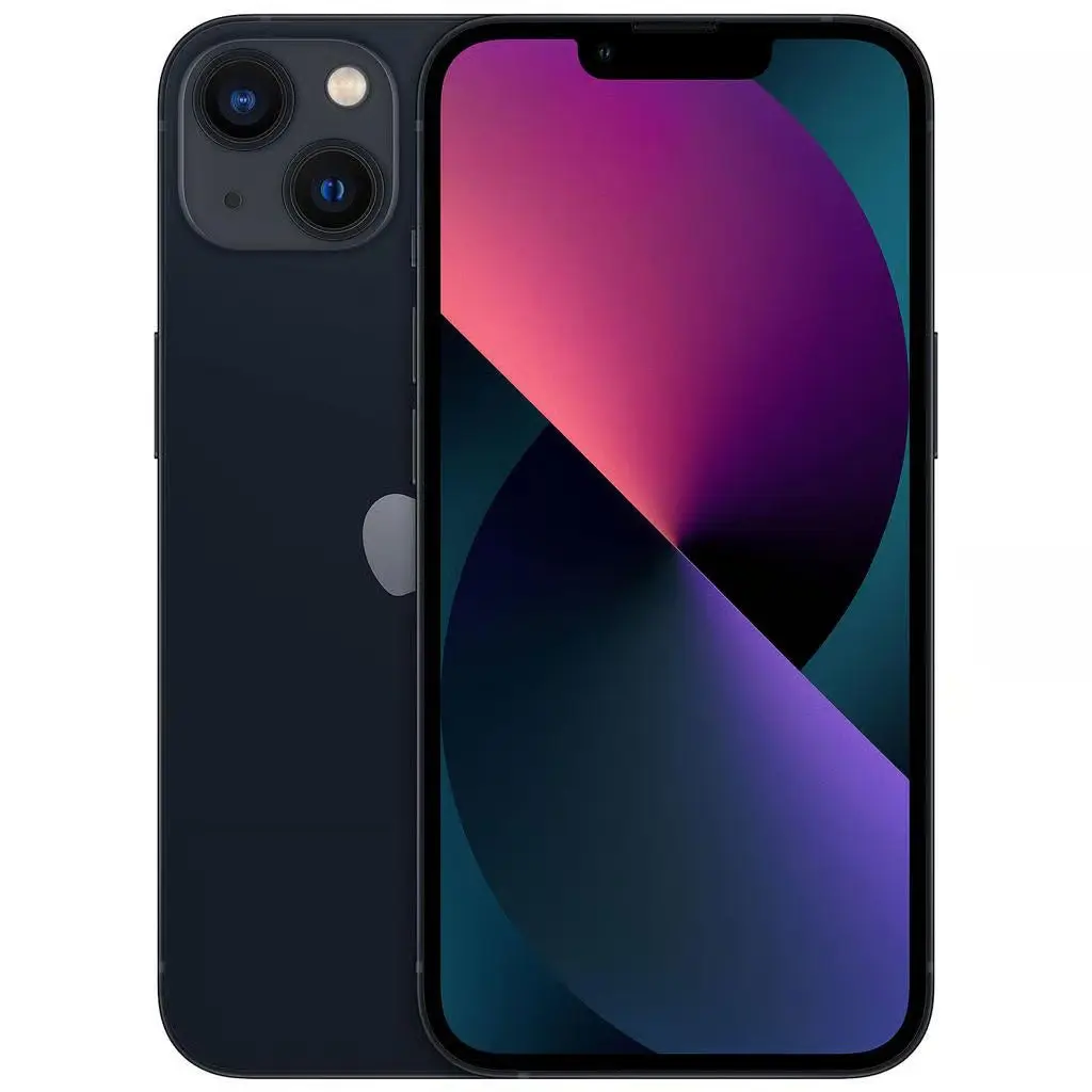 Refurbished iPhone 13 Cellphone - 128GB, Unlocked, Midnight, Acceptable Condition, High-Performance Chip, Advanced Rear Camera, Bluetooth Audio Capable, IP68 Water-Resistant, Wireless Charging Device, Dolby Vision, Mobile Phone, Includes Adapter