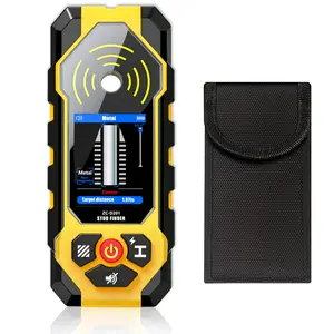 Stud Finder Wall Scanner, Rechargeable Deep Scan Stud Finder with Upgraded Intelligent Chip, HD LCD Display & Voice Alert, Detect Wood Metal Studs AC Wires Pipes, Accurate Wall Detector with Type-C Charging