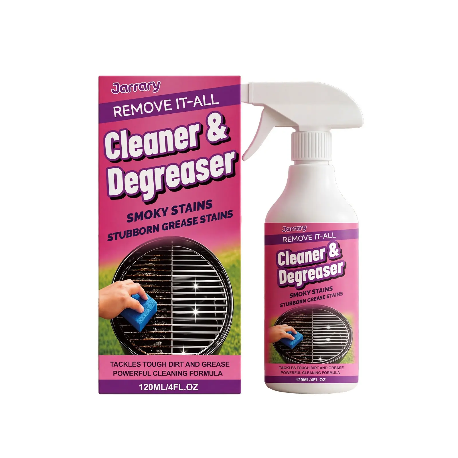 BBQ Grill Cleaner, Specialized Degreaser for Charcoal Stains and Oil Residue, Effective Cleaning Agent for Grills and Frying Pans, Outdoor BBQ Cleaner