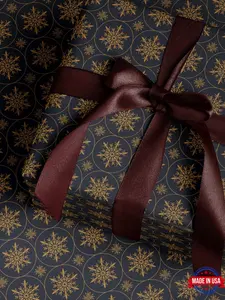 Snowflake Wrapping Paper Holiday Gift Wrap Snowflake Gift Wrap Elegant Christmas Gift Wrap Seasonal Gift Wrap Gold Gift Wrap Blue