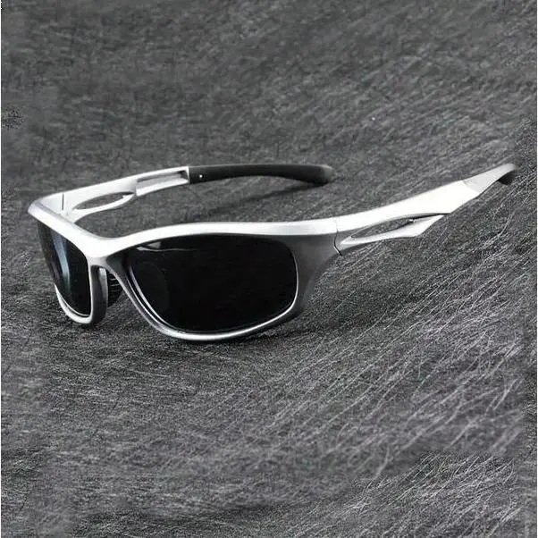 Unisex Flat Top Square Frame PC Sun Shades - Men's Accessories, Punk Style, Modern Silver, Lightweight Polycarbonate Construction, Spring Hinges, Sporty Chic for Summer Travel, Festivals, Impact-Resistant, Unisex Rebel Vibe, Cycling‑Driving Fit tiktokshop