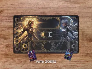 LOL Diana and Leona Riftbounds TCG CCG Playmat Gaming Desk Mat Mousepad Trading Card Game Mat