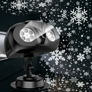 Outdoor Snowflake Projector Light, Waterproof 180 Degree Rotatable Projector Light, Decorative Projector Light for Outdoor Yard & House