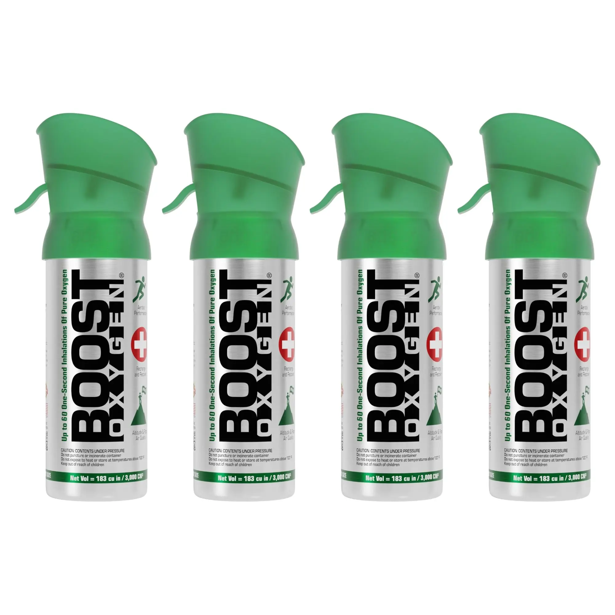 Boost Oxygen® Supplemental Oxygen | Discounted 4-Pack | Pocket-Size | Natural or Aromas