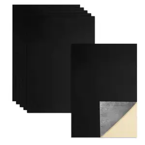 6 Pcs Self Adhesive Felt Sheets, Black Felt Sheet with Adhesive Backing, 8 x 12 Inch Felts Fabric Peel and Stick Felts Liners for Arts Crafts Drawer Jewelry Box(A4 Size)
