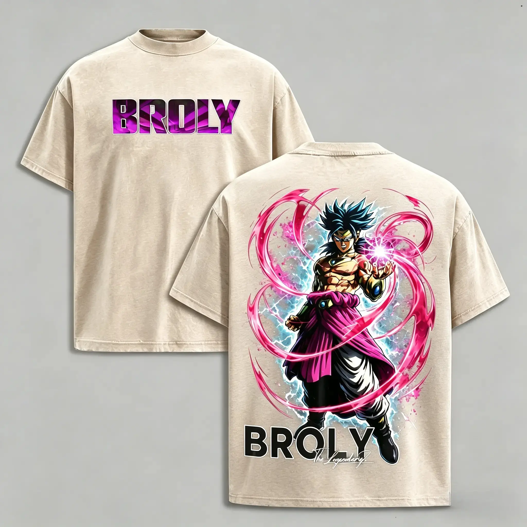 Vintage Washed Broly DBZ Graphic Tee | Legendary Super Saiyan Anime ...