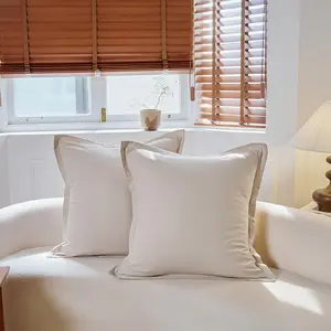 Simple&Opulence Linen Euro Sham Covers Set of 2, 26x26 Decorative Cotton Flax Blend Throw Pillow Cover Farmhouse Pillow Shams for Chair Couch Sofa Bedroom Living Room Home Decor