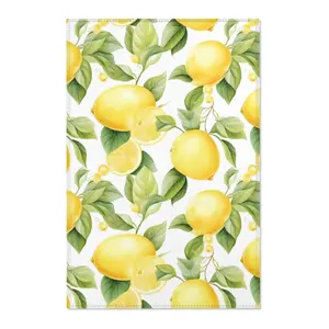 Lemon Garden Area Rug, Bright and Cheerful Home Decor, Yellow Floral Rug, Kitchen Rug, Living Room Carpet, Bedroom Area Mat