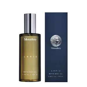 Monastery Lapiz Matte Body Oil with Grapefruit, Pink Peppercorn & Gingergrass Scents - Fast Absorbing Hydration