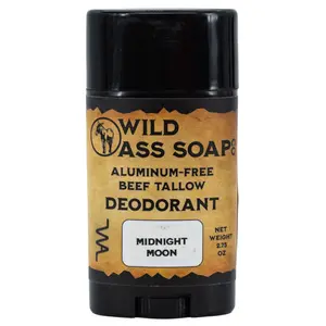 Aluminum-Free Midnight Moon Beef Tallow Deodorant | 2.75 oz | Wild Ass Soap