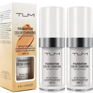 2x TLM Colour Changing Foundation Liquid base makeup foundation concealer flawless coverage for fair to medium skin tones