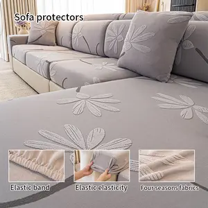 All-Season Minimalist Floral Sofa Cover, Soft Skin-Friendly, Anti-Slip, Pet Friendly, High Elasticity, Easy to Remove and Wash