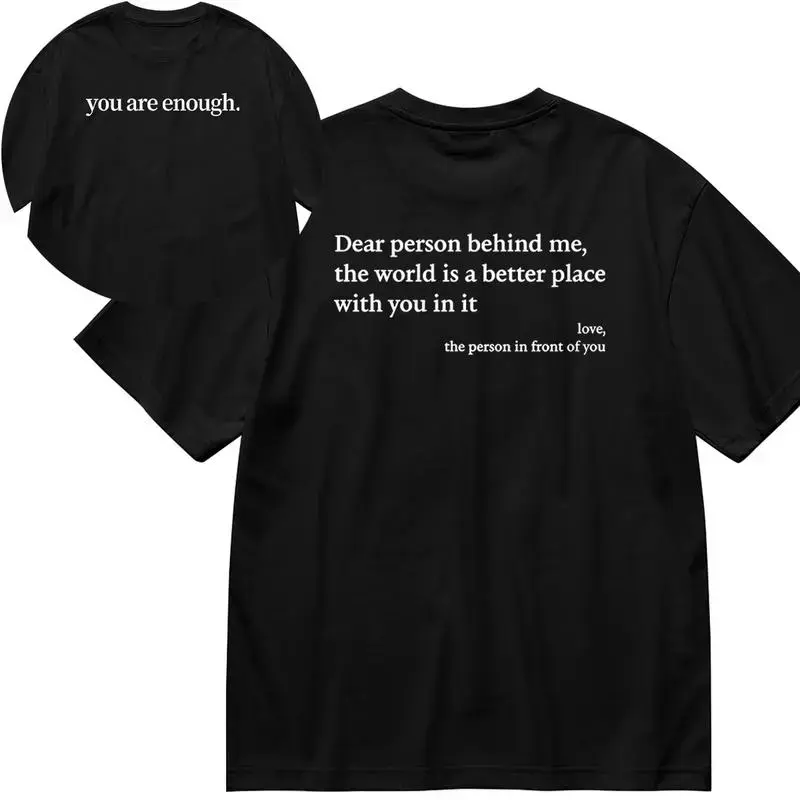 Mental Health Affirmation Retro Printed Cotton Shirts - Casual, Fit Sports Tops with Round Neck, Washed Tee, Regular Tee or Cozy Crewneck Options