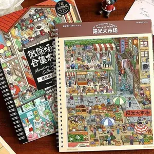 Telado Vol. 9 Scene Sticker Book for DIY Crafts & Scrapbooking, Urban Cubicles Miniature Collection with 7 New Scenes, Creative Gift Set