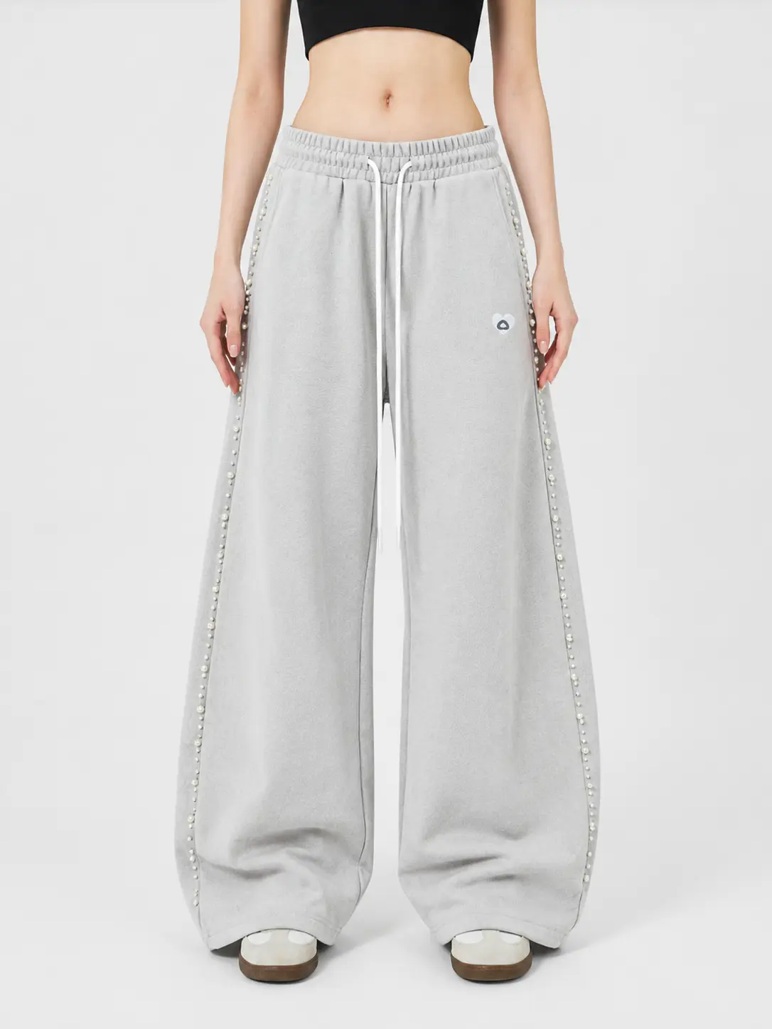Aelfric Eden Pearl Side Wide Leg Sweatpants Oversized Wide Leg Fit Adjustable Drawstring Waist Soft Women Sweet Cool Casual Pants Aelfric Eden Pearl Side Wide Leg Sweatpants Oversized Wide Leg Fit Adjustable Drawstring Waist Soft Women Sweet Cool Casual Pants