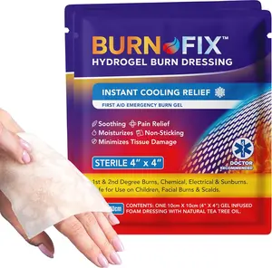 Burn Gel Dressing by Burn-Fix – Hydrogel Cooling Bandage for Fast Relief & Healing! Essential First Aid for 1st & 2nd-Degree Burns, Sunburns & Scalds