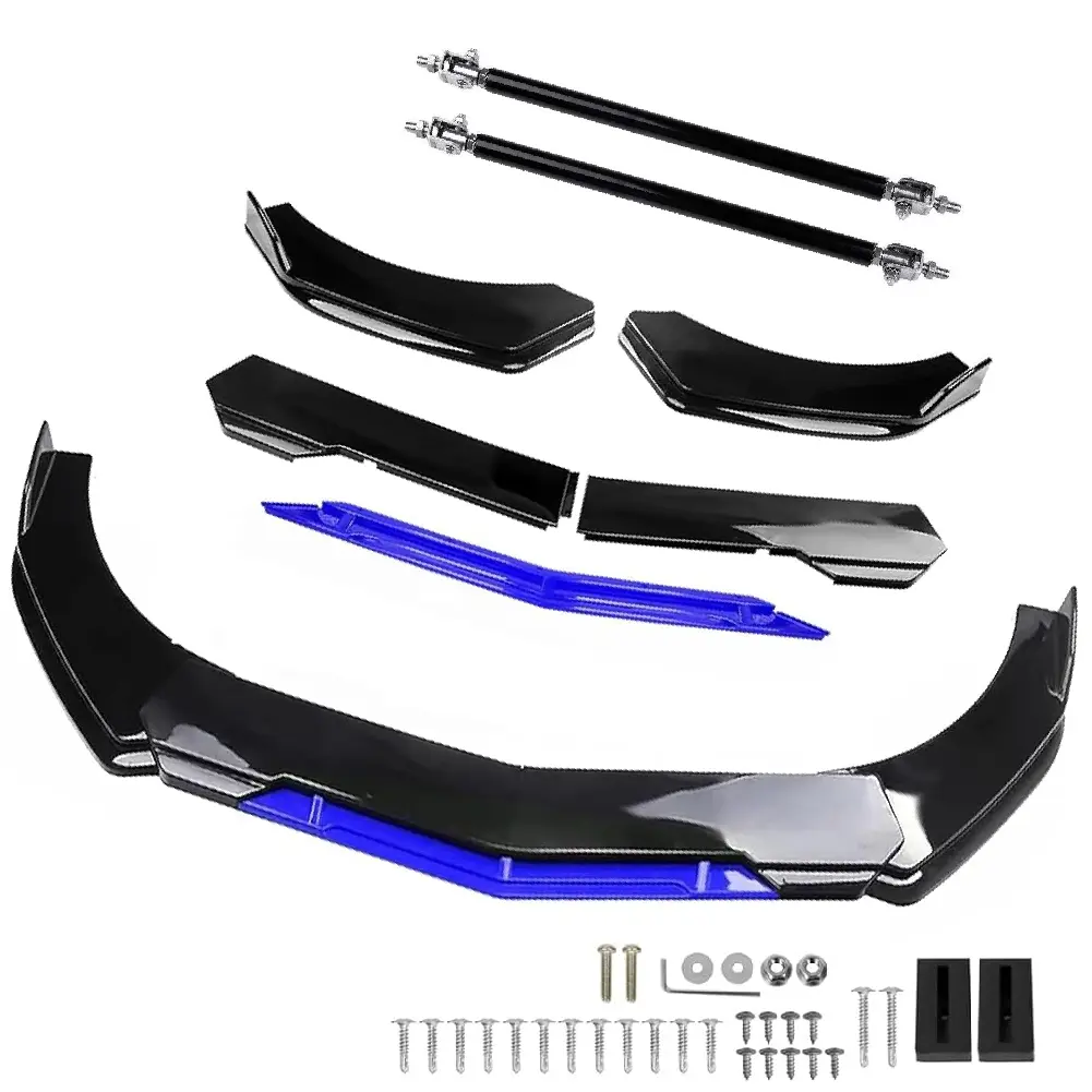 Universal Front Bumper Lip Chin Spoiler Splitter Diffuser Guard Wing Protector Trim Car Body Kit Fit For Dodge Charger/Volkswagen/Impreza/Camaro/BMW/KIA/Chrysler/Honda/Toyota/Mustang/Hyundai/Malibu/Nissan