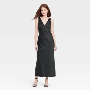 Women's Satin Slip Maxi Dress - A New Day