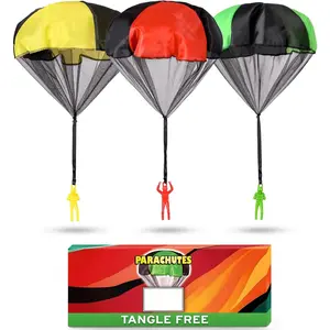 Parachute Toys for Kids, Tangle-Free Outdoor Flying Parachute Men for Boys and Girls Ages 3-12, Indoor Outdoor Play, Easter Basket Stuffers, Birthday Gifts and Fun Backyard Toys