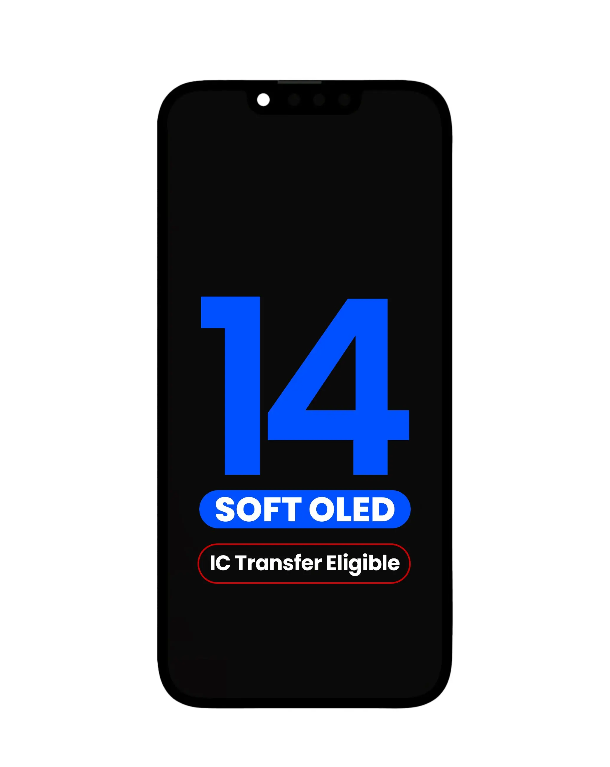 Soft OLED Display Assembly for iPhone 14 A2649 A2881 A2884 A2883 A2882 Full HD IC Transfer Eligible Replacement Screen