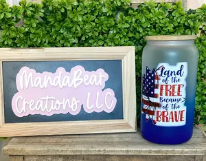 16oz Glass Land of the Free Tumbler