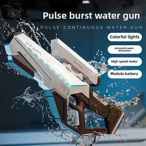 2025 New Model Water Gun Toy Large Capacity Fully Automatic High Pressure Continuous Fire Manual and Automatic Integrated Light Pulse Electric Water Gun