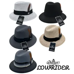 Chicano Lowriders - Authentic Whittier Collection - White | Black | Grey | Tan | Grey/Black | Navy Blue - Snap Brim Derby Fedora - Summit Hats